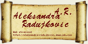 Aleksandra Radujković vizit kartica